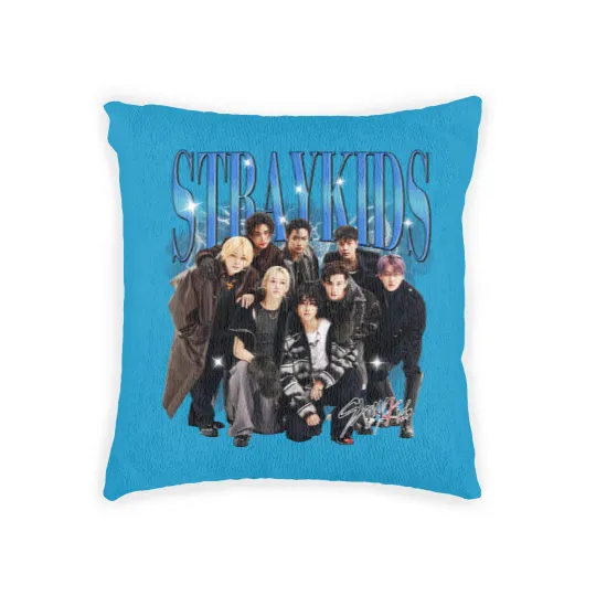 Discover Stray Kids Vintage 90s Bootleg Woven Pillows, Stray Kids Tour 2025 Woven Pillows