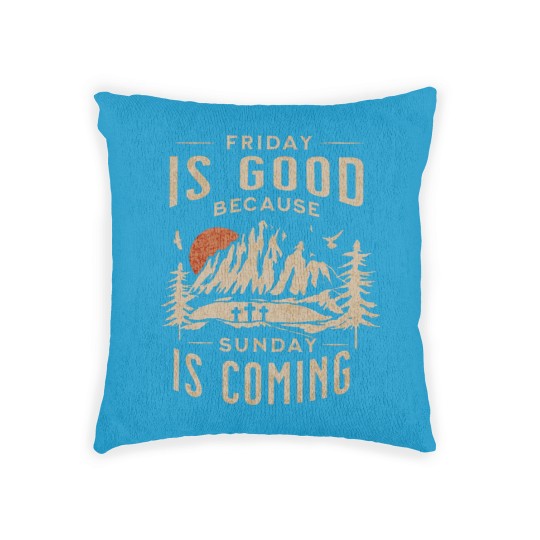 Discover Friday is Good Cause Sunday is Coming Woven Pillows, Christian Woven Pillows