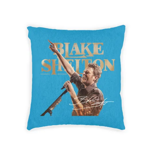 Discover Graphic Black Shelton Woven Pillows, Blake Shelton 2025 Fan Gift, Blake Shelton Tour Merch, Blake Shelton Country Music Fan Woven Pillows