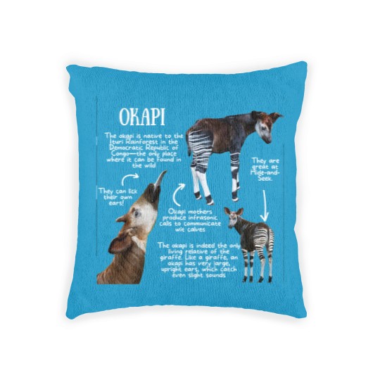 Discover Animal Facts - Okapi - Okapi - Woven Pillows