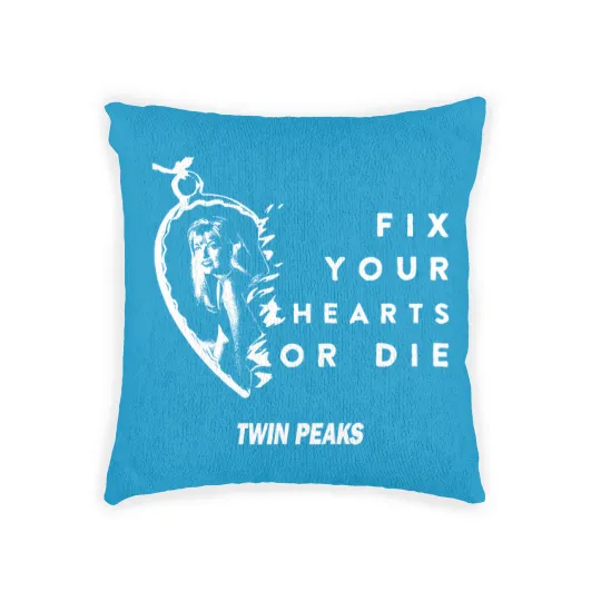 Discover Fix Your Hearts or Die Woven Pillows, Unisex Woven Pillows, Twin Peaks Woven Pillows, David Lynch Woven Pillows, TV Show Fans Woven Pillows