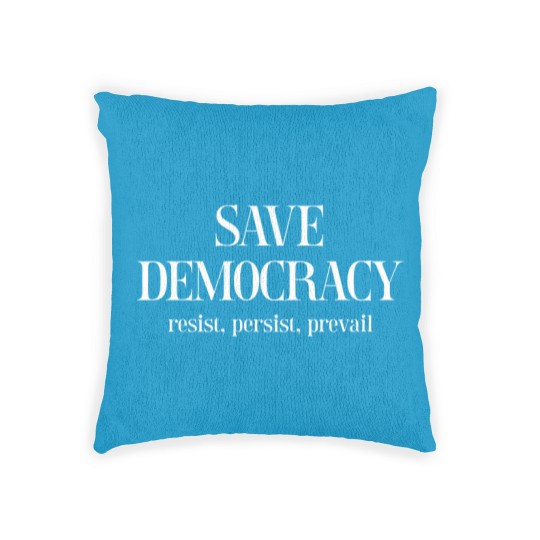 Discover Women's Save Democracy Woven Pillows Anti Maga Woven Pillows Woven Pillows Anti Trump Minimal Typography Woven Pillows