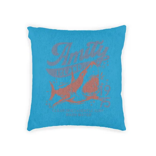 Discover Jaws Amity Island 1975 Clear Skies Gentle Surf Warm Water White Woven Pillows