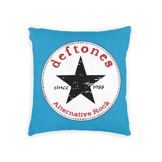 Discover Deftone logo star white pony rock band Men's Unisex Woven Pillows
