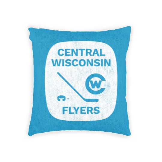 Discover DEFUNCT - Central Wisconsin Flyers Hockey - Wisconsin - Woven Pillows
