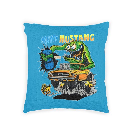 Discover ED ROTH RAT FINK ORIGINAL MIGHTY MUSTANG BLACK Woven Pillows