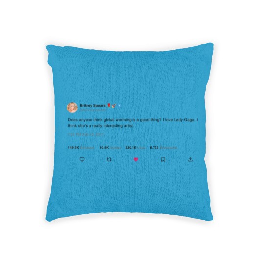 Discover Britney Spears Tweet Woven Pillows, Paris Hilton Woven Pillows, Funny Y2K Woven Pillows