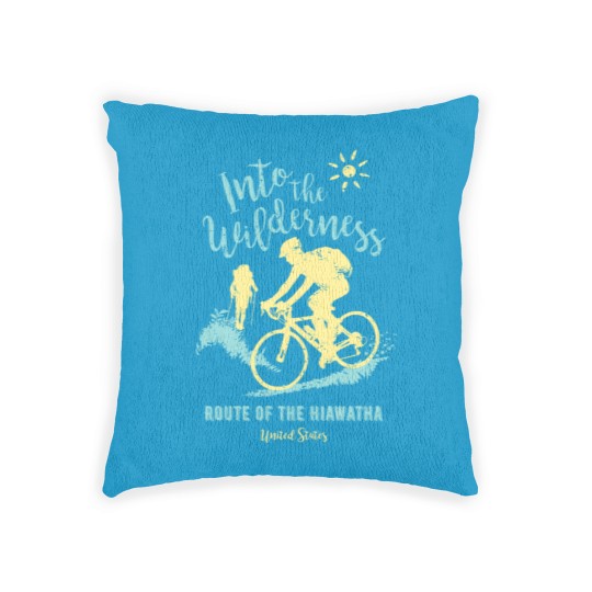 Discover Bike Route Route of the Hiawatha United States Woven Pillows