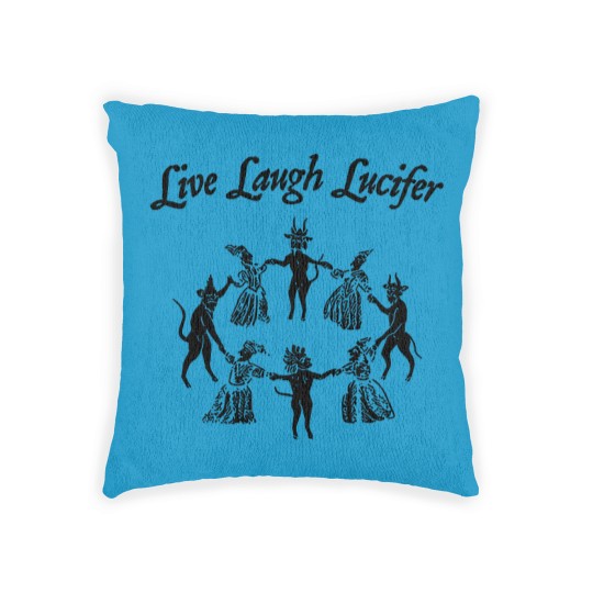 Discover Live Laugh Lucifer Woven Pillows, Witches Sabbath Woven Pillows