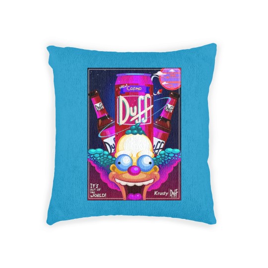 Discover Krusty the Clown Woven Pillows, Duff Beer Woven Pillows Woven Pillows, Simpson Woven Pillows