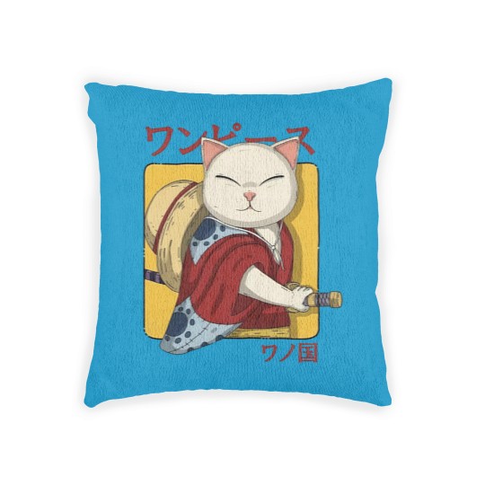 Discover Samurai Neko - Samurai Cat - Woven Pillows