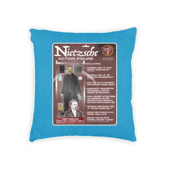Discover Nietzsche Action Figure Woven Pillows