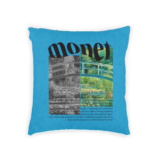 Discover Claude Monet Woven Pillows, Minimalist Art, The Water-Lily Pond Woven Pillows