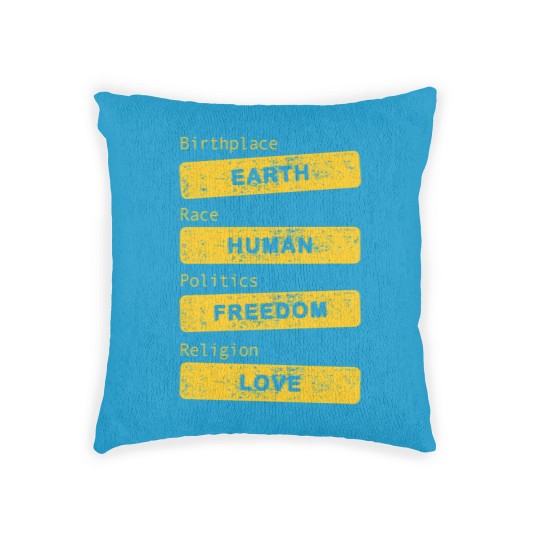 Discover Birthplace Earth Grunge - Human Freedom Love Woven Pillows