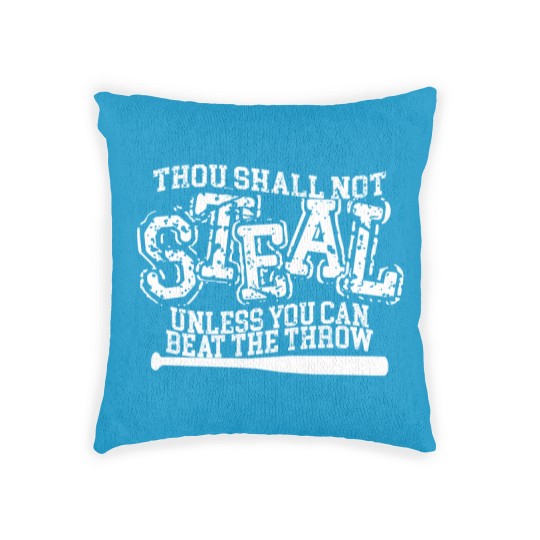 Discover Thou Shall Not Steal Unless You Can Beat The Throw Woven Pillows, Baseball Woven Pillows