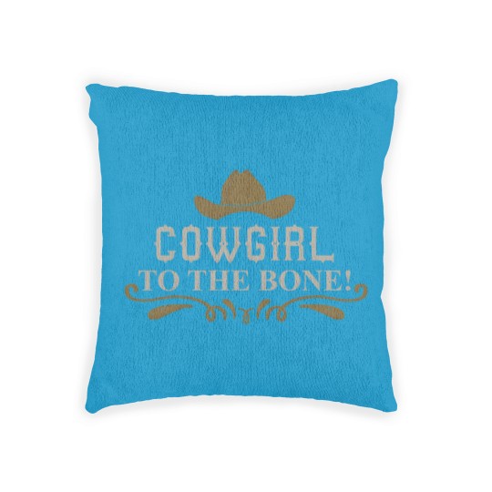 Discover Cowgirl - Cowgirl to the bone! Woven Pillows
