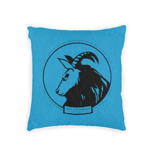 Discover The Pope Lick Monster Goat Man Woven Pillows