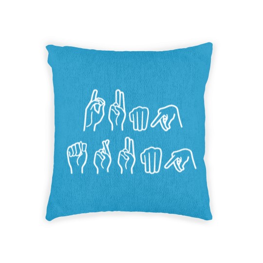 Discover DUMP TRUMP (IN SIGN LANGUAGE) Woven Pillows