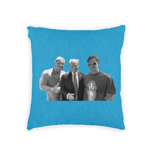 Discover Donald Trump Nick Bosa Joe Burrow Woven Pillows, Political Statement Woven Pillows, Conservative ShirtSports Woven Pillows