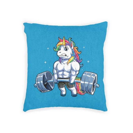 Discover Unicorn Weightlifting Woven Pillows, Unicorn Woven Pillows, Unicorn Gifts, Gym Woven Pillows, Workout Woven Pillows