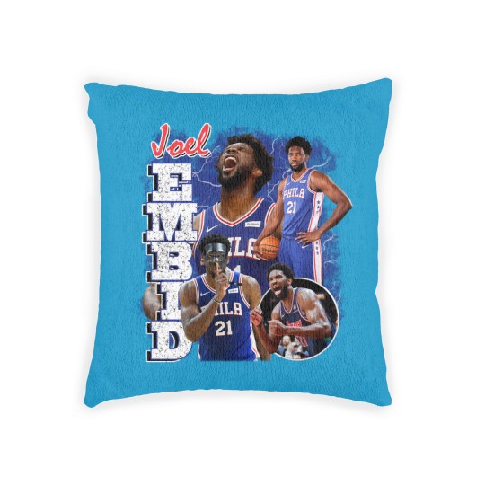 Discover Joel Embiid Vintage Woven Pillows, Joel Embiid Woven Pillows
