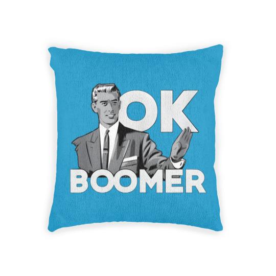 Discover Funny Millennial OK Boomer Humor  Saying Woven Pillows