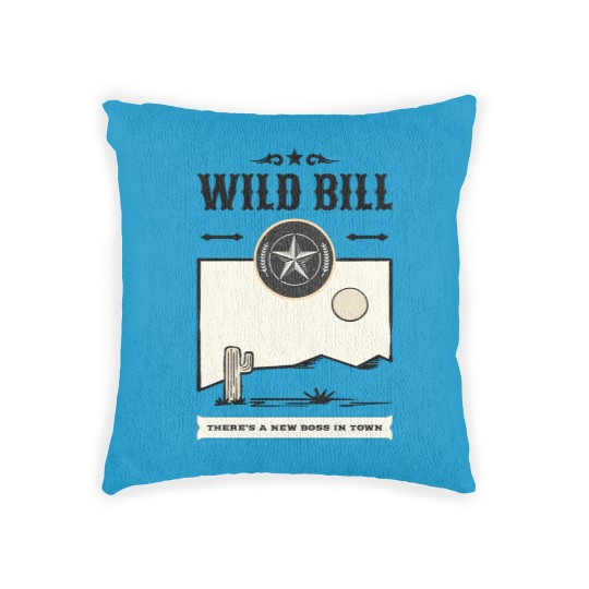 Discover Vintage Wild West Bill Poster Woven Pillows