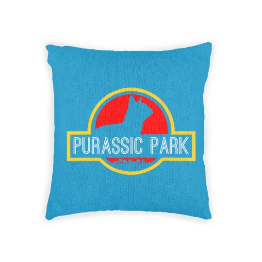 Discover purassic park cat funny t for dinosaur lovers Woven Pillows