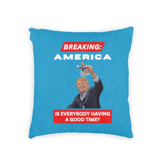 Discover BREAKING AMERICA Anti-Trump Tariffs HANDS OFF 2025 Protest Woven Pillows