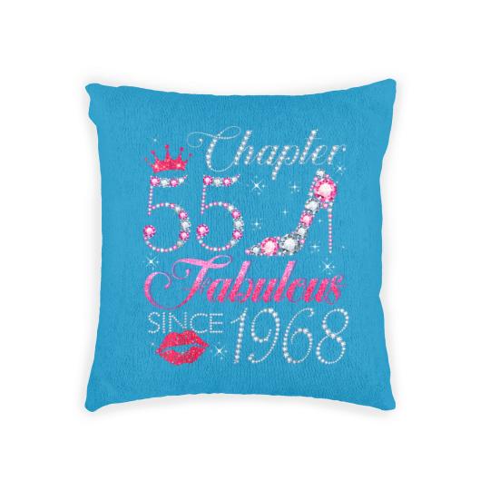 Discover chapter 55 fabulous since 1968 55th birthday gift for women Woven Pillows
