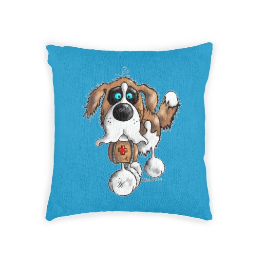 Discover "Bernhard" - St. Bernard - dog Woven Pillows