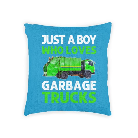 Discover Just A Boy Who Loves Garbage Trucks Woven Pillows