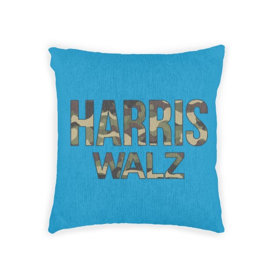 Discover Kamala Harris Walz Election 2024 Woven Pillows, Camouflage, Hunters white
