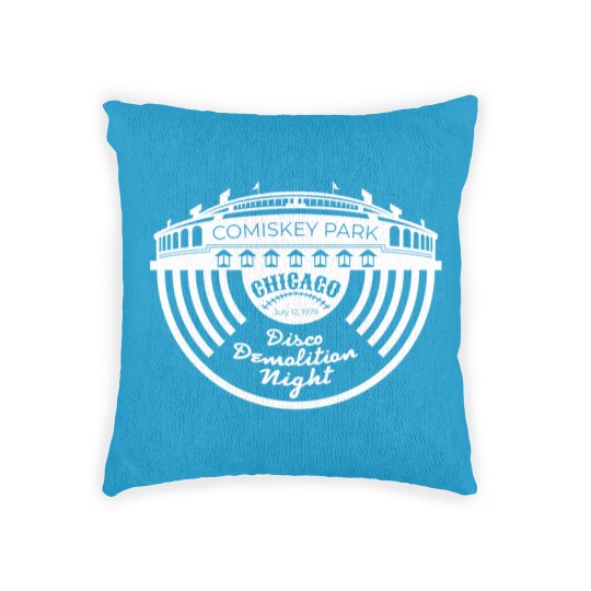 Discover old comiskey park vintage disco demolition night Woven Pillows