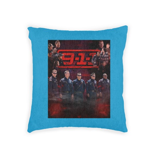 Discover 9-1-1  Cast Purple Red Haze Woven Pillows