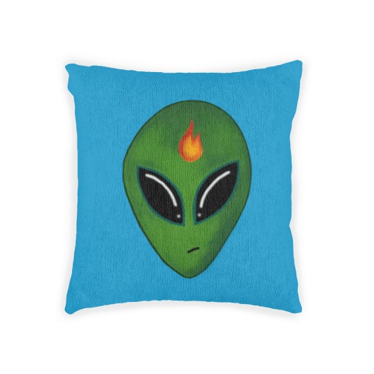 Discover Inciteful Alien Head Woven Pillows