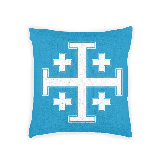 Discover jerusalem cross fivefold cross knight's templar Woven Pillows