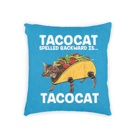Discover Funny Taco Cat Vintage Woven Pillows