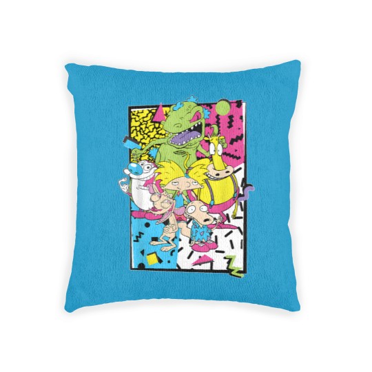 Discover Old School Cartoons 90's Woven Pillows