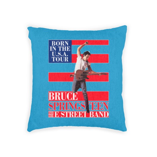 Discover Bruce Springsteen Born In Usa Tour Woven Pillows, Bruce Springsteen Usa Flag Woven Pillows