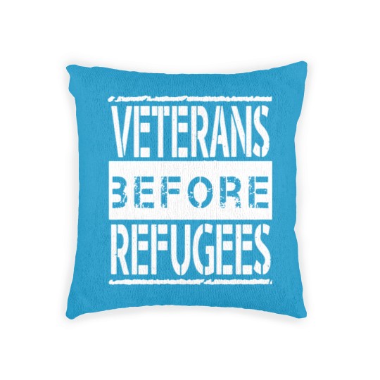 Discover Veterans Before Refugees Woven Pillows