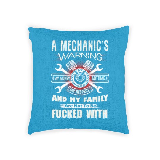 Discover Mechanic's Warning Woven Pillows