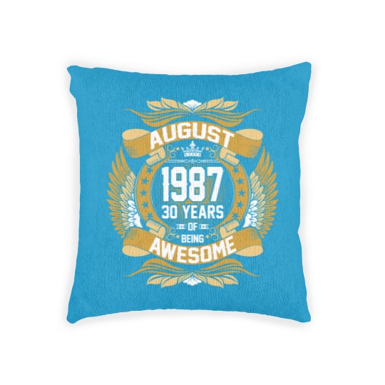 Discover August 1987 30 Years Of Being Awesome Woven Pillows