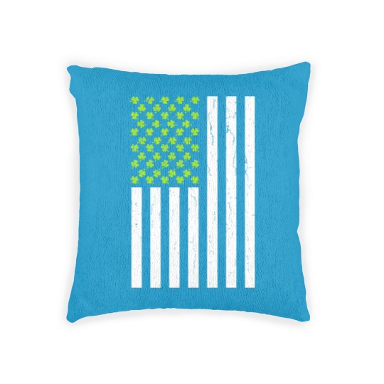 Discover Shamrock American Flag Woven Pillows
