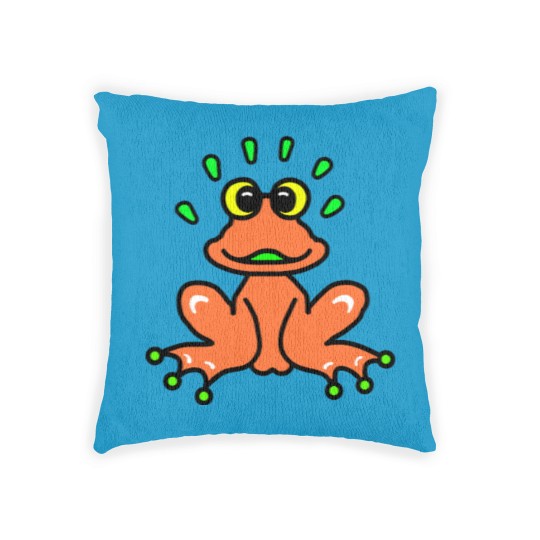 Discover Orange Frog Woven Pillows
