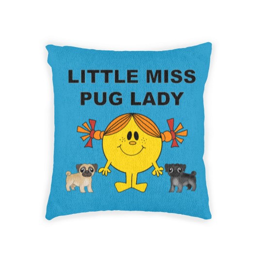 Discover Little Miss Pug Lady Cute Design Woven Pillows