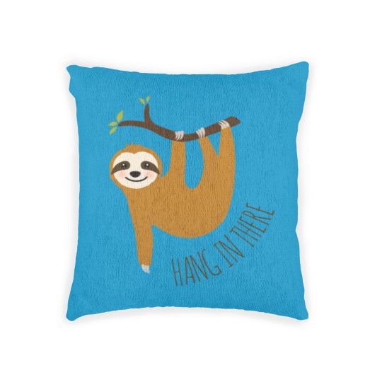 Discover Adorable sloth hang in there quot Woven Pillows