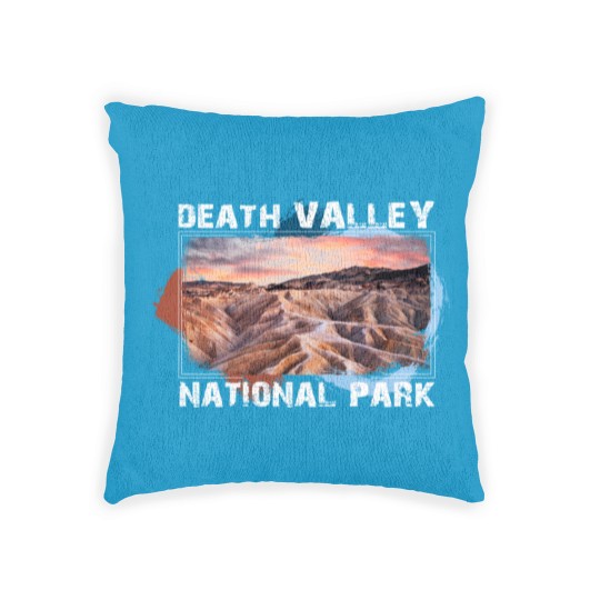 Discover Death Valley National Park Woven Pillows with Sunset Scene
