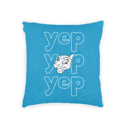 Discover Land Before Time Ducky Yep Yep Yep Bubble Text Quo Woven Pillows