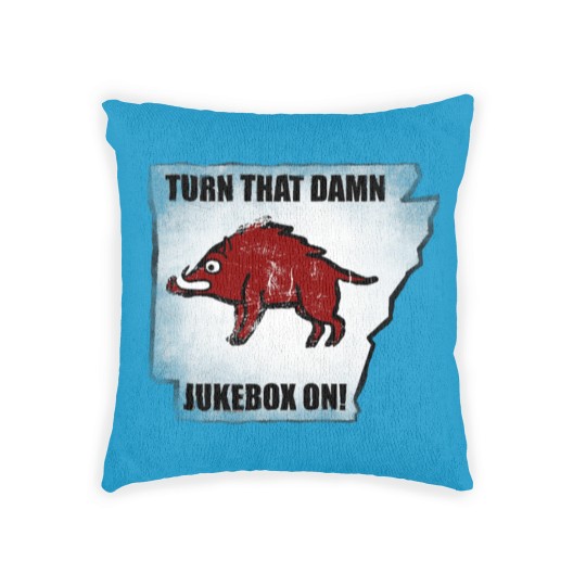 Discover Distressed Turn that Damn Jukebox On Woven Pillows